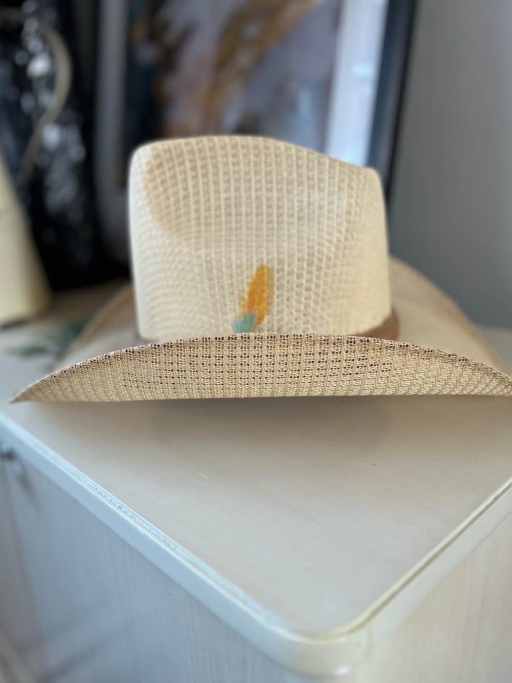 Steer Brand Straw Cowboy Hat Size 7 Western Rodeo Ranch Hat